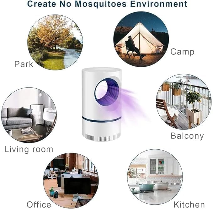 Blue Hole Mosquito Killer UV Light LED Mosquito Lamp Electric Indoor Mosquito Trap Non-Toxic No Zapper Suction Fan Large