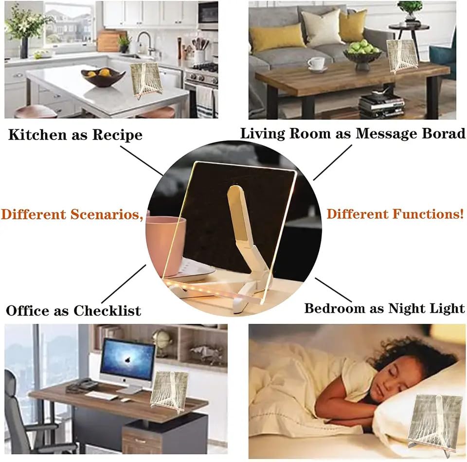 3D Acrylic Writing pad with Pen Message Board rewritable Table lamp for Study LED Light Office Home Decor Gift