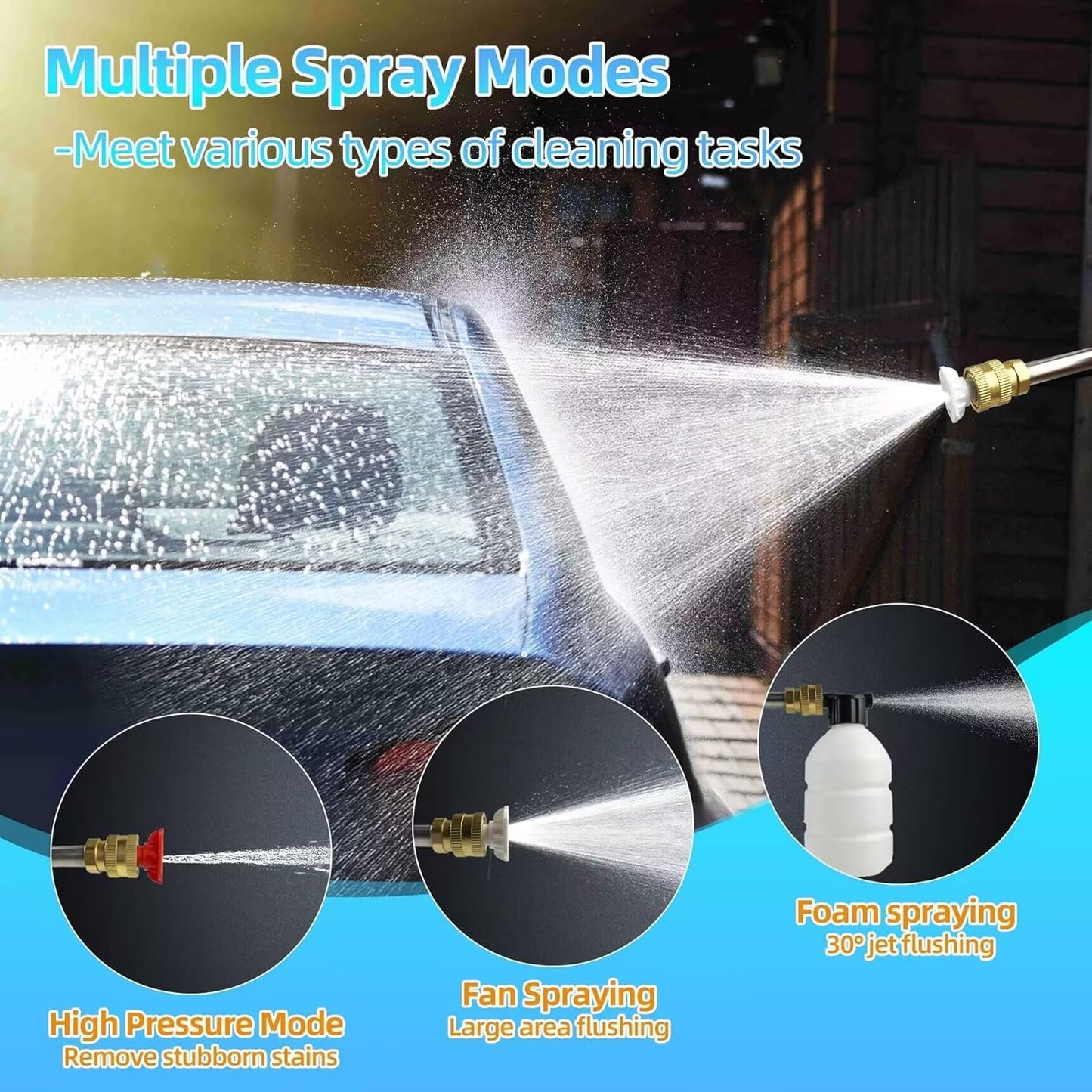 High-Pressure Car Washer Gun | Cordless 48V 18000 mah Battery-Powered Washer Gun for Car Wash, Bike Cleaning