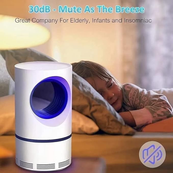 Blue Hole Mosquito Killer UV Light LED Mosquito Lamp Electric Indoor Mosquito Trap Non-Toxic No Zapper Suction Fan Large