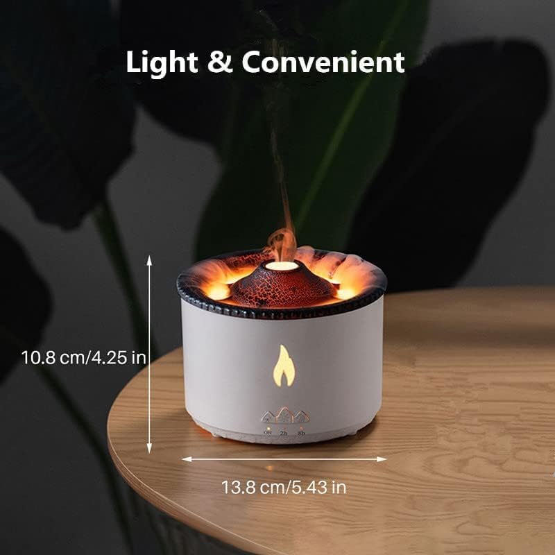 Aromatherapy Essential Oil Diffusers 360ML,JANVI Air Diffuser/Humidifier, 2Mist Mosdes : Flame and Volcano, Included 50ML Hotel Collection Essential Oil for Home, Bedroom,Large Room, (39)