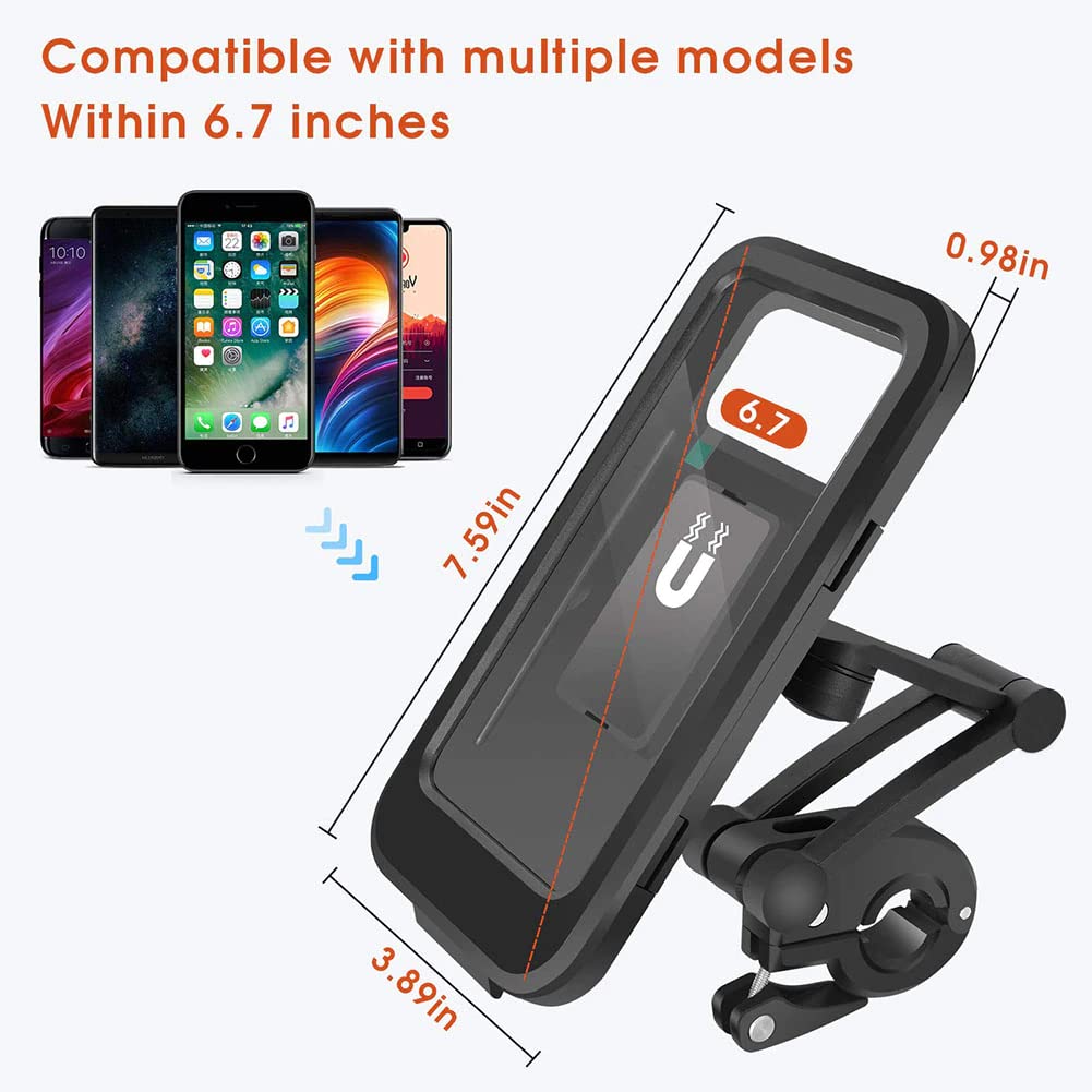 Waterproof Bicycle Motorbike Handlebar Phone Holder,