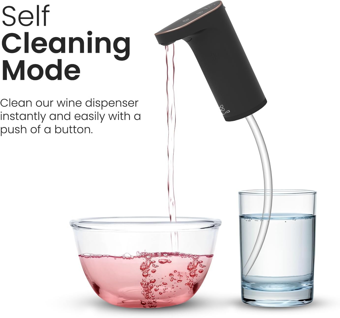 Alcohol and Wine DispenserPeg Measurer Dispenses 1-999ML with Instant Wine Aeration and Self Cleaning