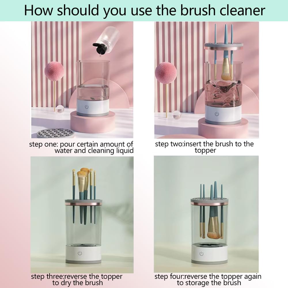 Electric Makeup Brush Cleaner,USB Automatic Cosmetic Brush Cleaner