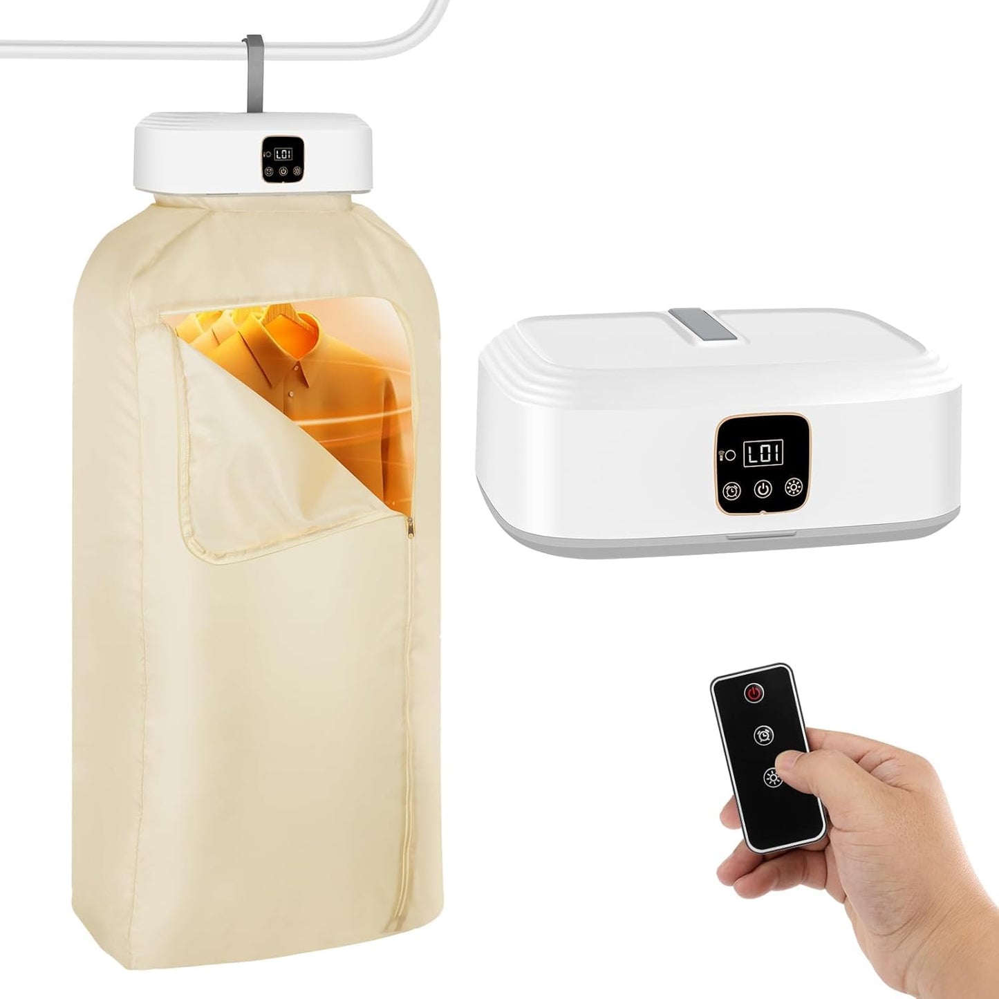Portable Clothes Dryer，Mini Laundry Dryers with Remote Control