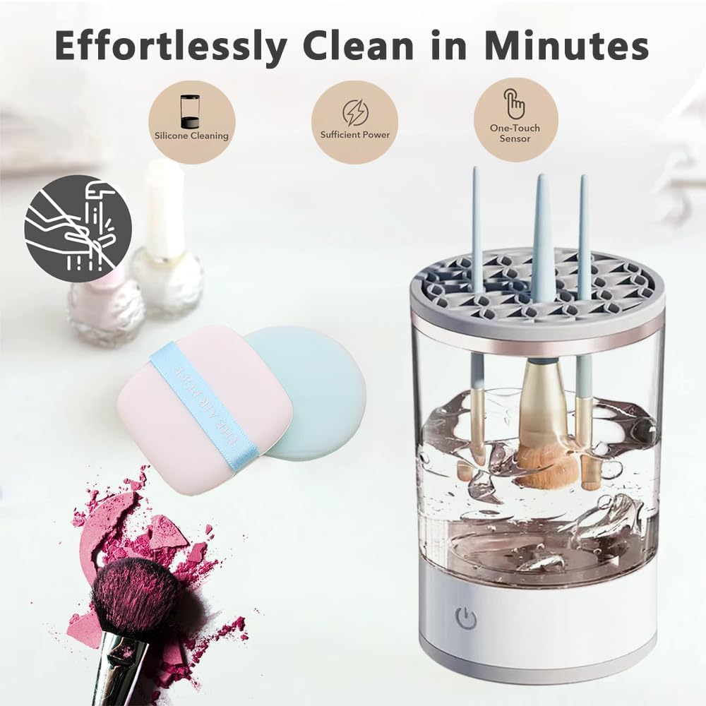 Electric Makeup Brush Cleaner,USB Automatic Cosmetic Brush Cleaner