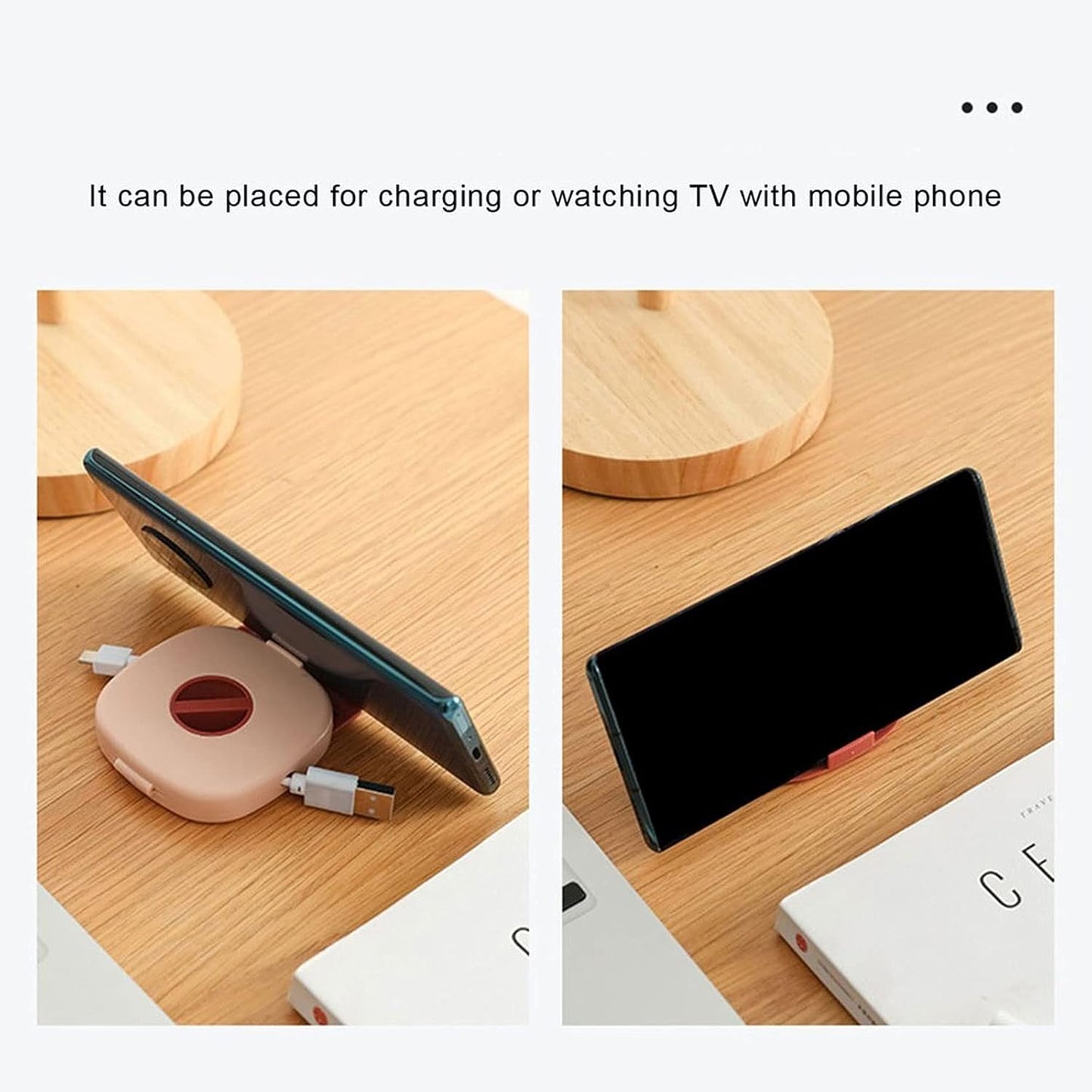 2-in-1 Cord Management Case Mobile Phone Holder | Cable Tidy Storage Protector Wire Winder for USB Cable