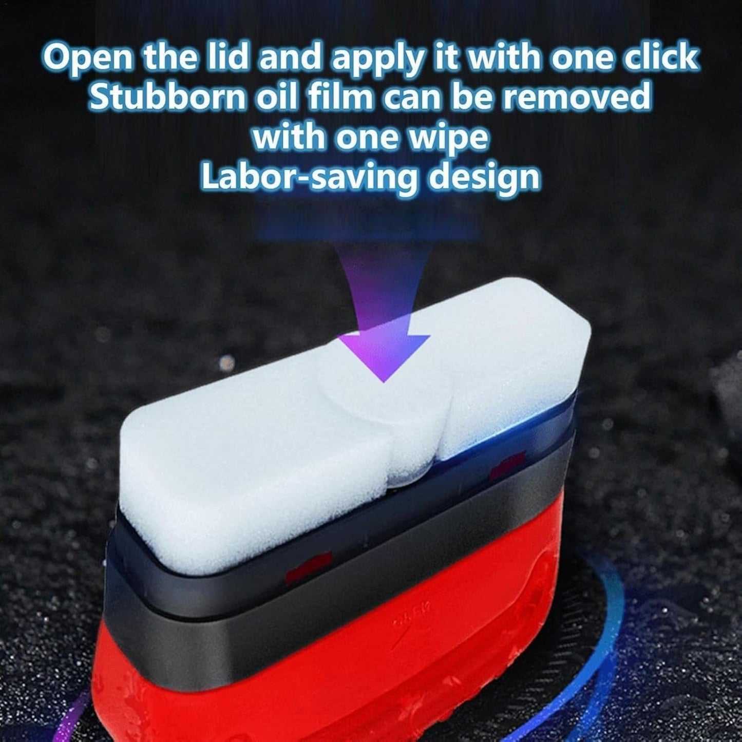 Automotive Oil Film Cleaning Brush, Glass Cleaning Board, Car Glass Oil Film Removal Cleaner, Powerful Windshield Cleaner & Oil Film Remover, Enhance Visual Effect Of Windshield (5) (2) (1)