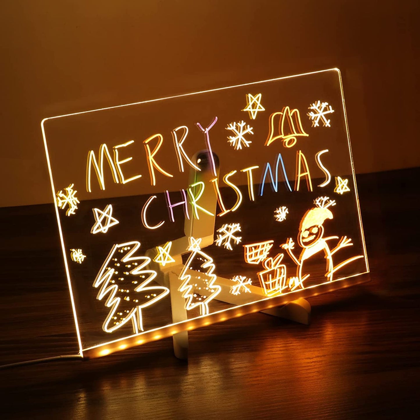 3D Acrylic Writing pad with Pen Message Board rewritable Table lamp for Study LED Light Office Home Decor Gift