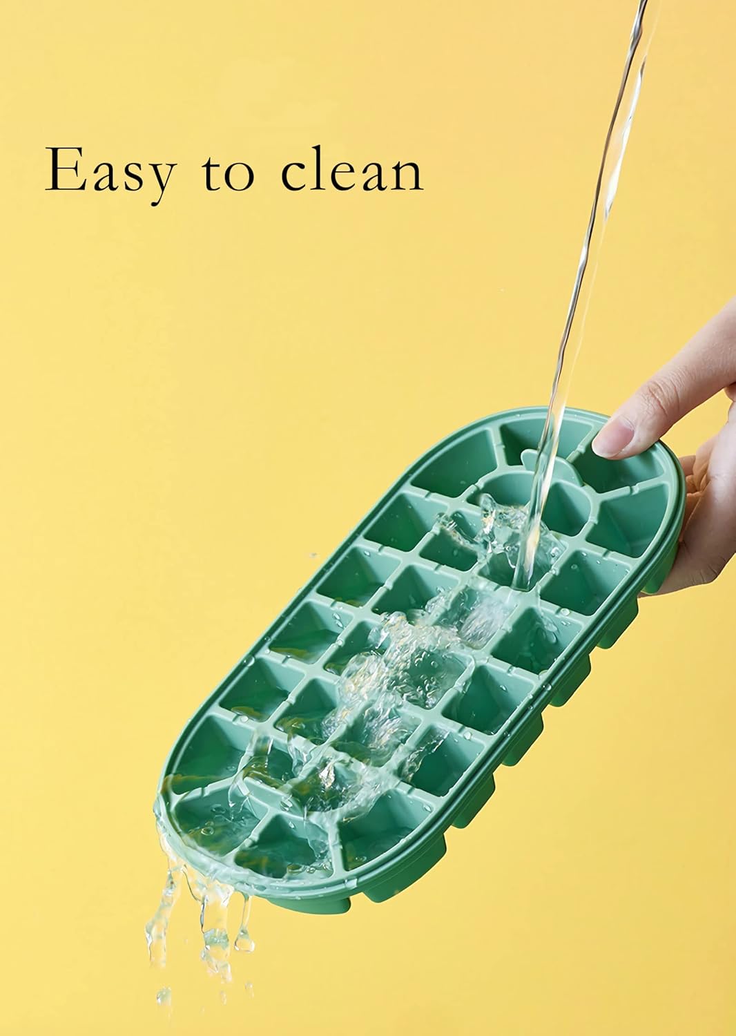 Double Layer Ice Cube Moulds-Stacking Design Ice Cube Tray, Food Material Ball Ice Cube Moulds, Quick Ice Removal Ice Cube Tray with Lid for Cooling Cocktails, Whiskey, Tea and Coffee…