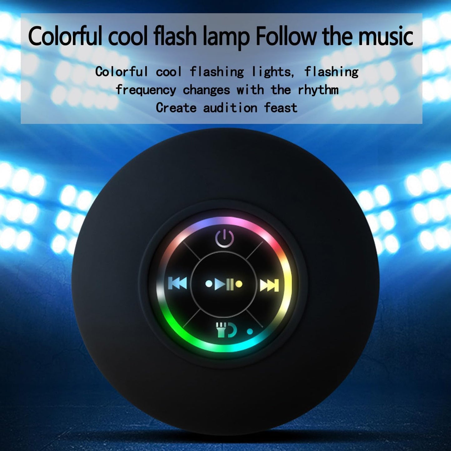 Bluetooth Shower Speaker, Portable Bluetooth Speaker Surround Sound, Waterproof Wireless Speaker with Suction Cup