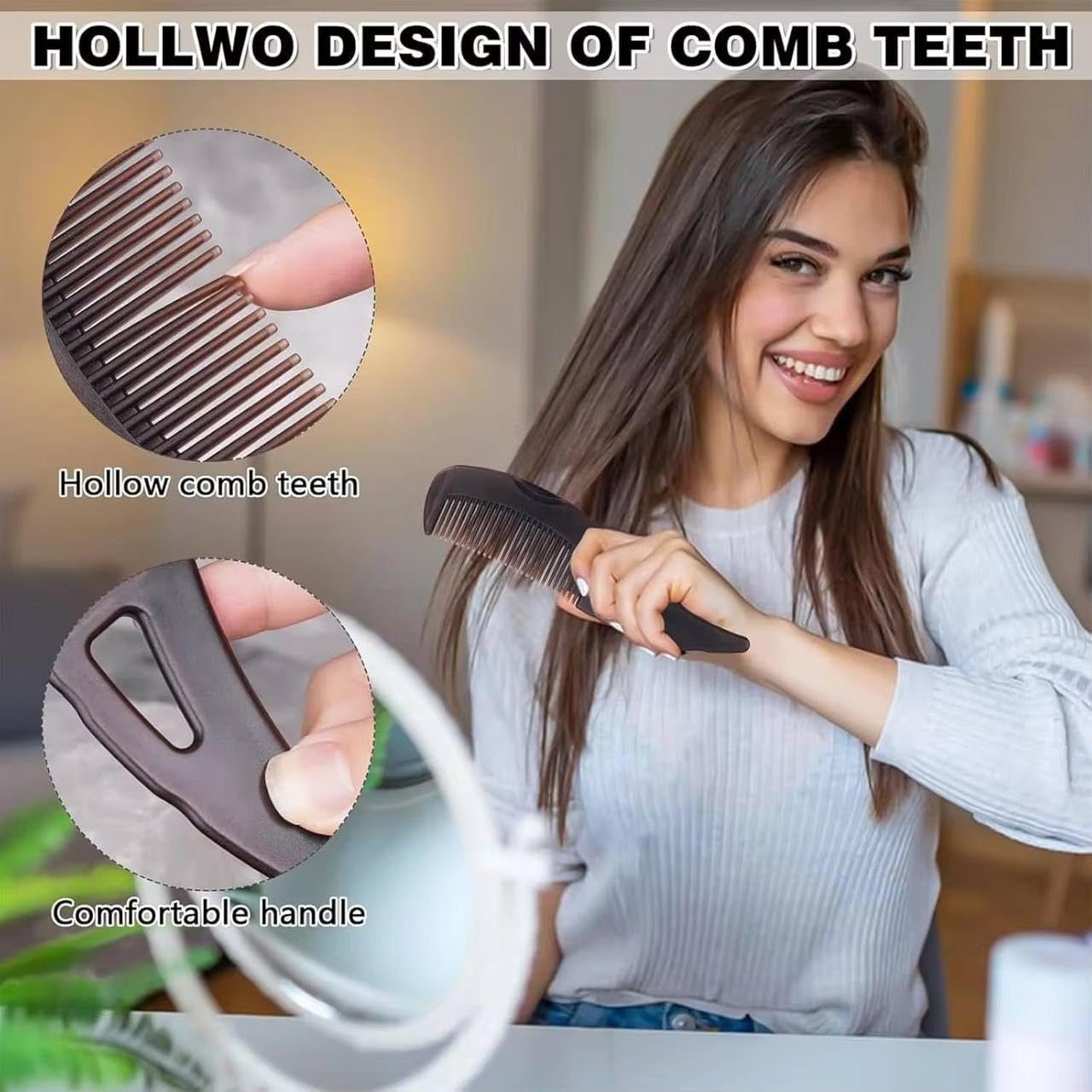 Dandruff Remover Comb for Men & Women with Massager Design for Hair Growth and Stye | Nits Removal Comb | Lice comb | Anti-Dandruff Massage Comb