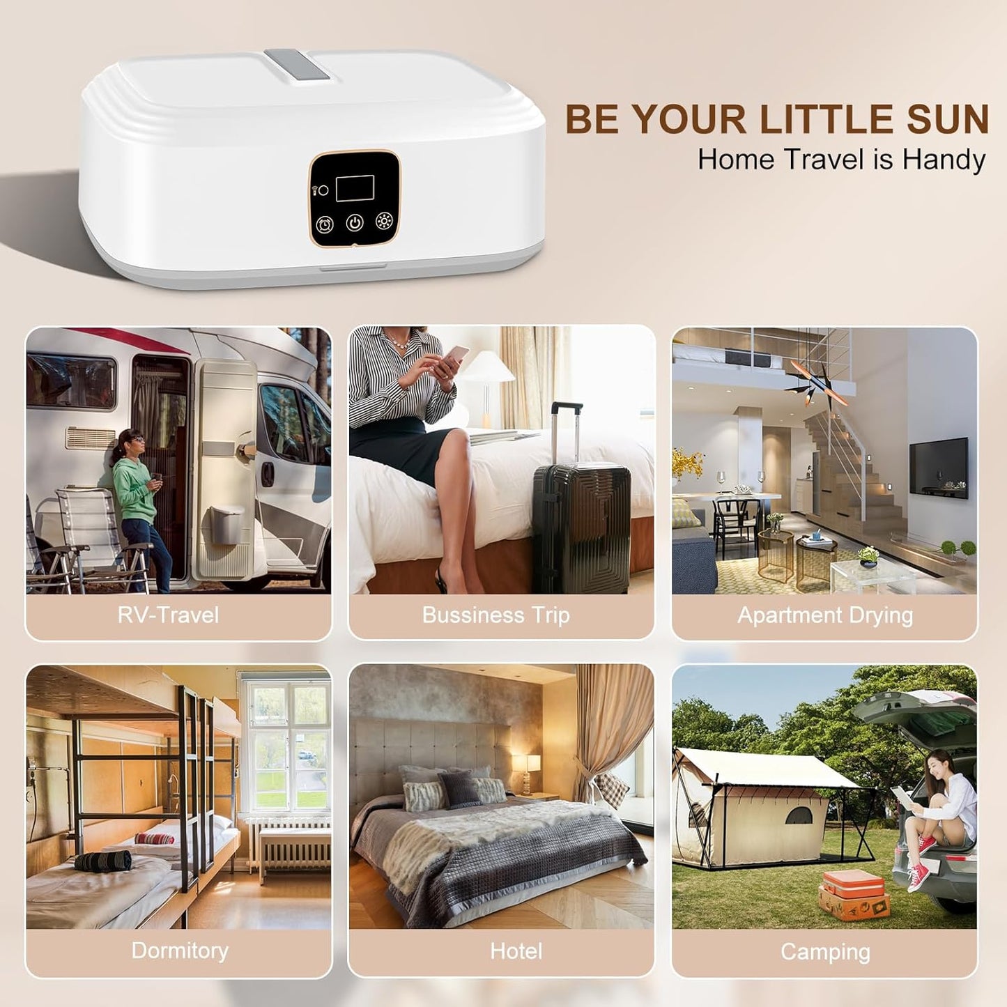 Portable Clothes Dryer，Mini Laundry Dryers with Remote Control