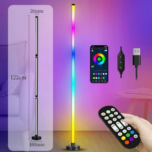 Triangular RGB Corner Floor Lamp, Modern/Contemporary