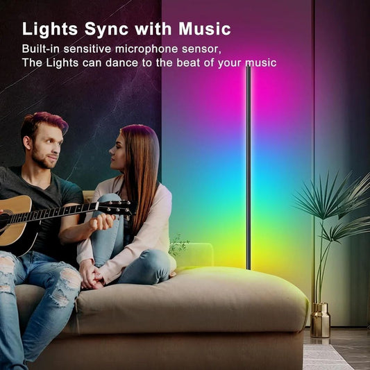Triangular RGB Corner Floor Lamp, Modern/Contemporary