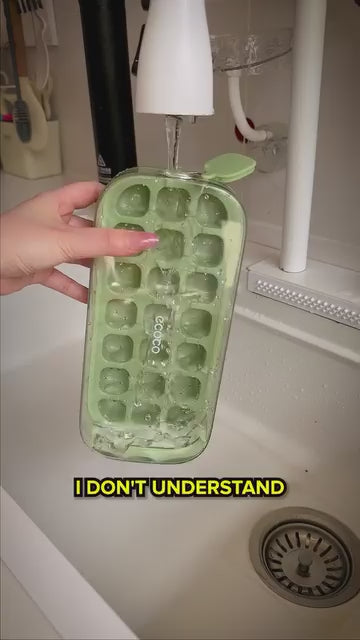 Double Layer Ice Cube Moulds-Stacking Design Ice Cube Tray, Food Material Ball Ice Cube Moulds, Quick Ice Removal Ice Cube Tray with Lid for Cooling Cocktails, Whiskey, Tea and Coffee…