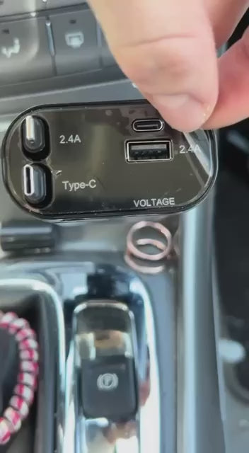 Retractable Car Charger, 4 in 1 Fast Charging Car Charger 100W