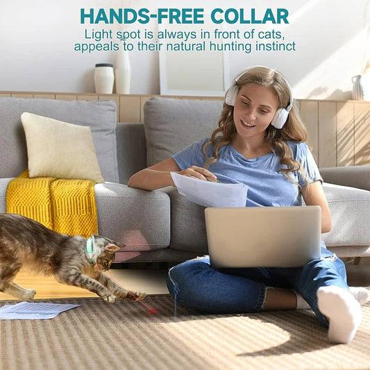 Wearable Automatic Cat Toys with LED Lights